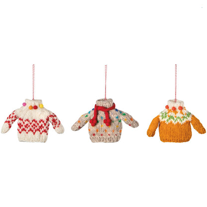 F18 - Sweater Party Felt Christmas Tree Ornaments