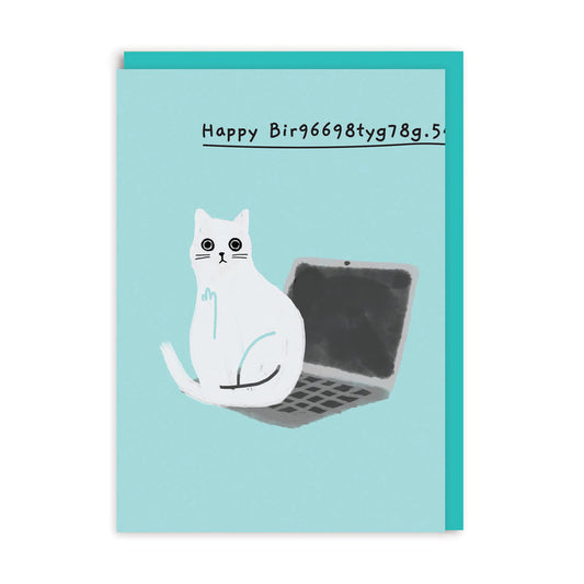Happy Birthday Laptop Greeting Card
