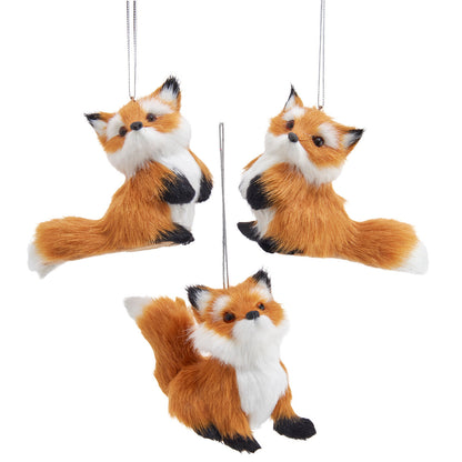 F38 - Furry Fox Christmas Ornament