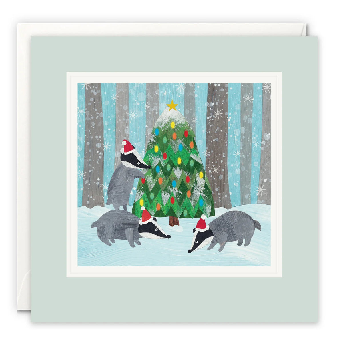 Christmas Badgers Christmas Card