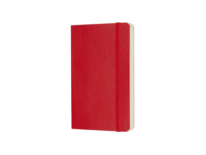 Classic Pocket Red Hard Cover Plain Notebook