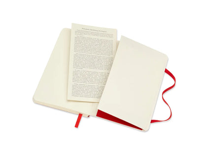 Classic Pocket Red Hard Cover Plain Notebook