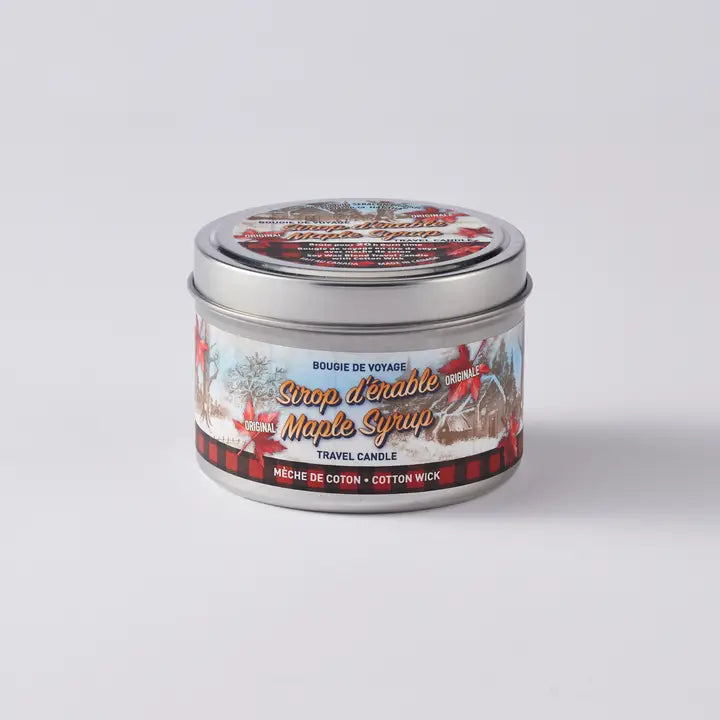 Maple Syrup Cottonwick Travel Tin Candle