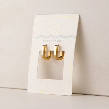 Maya Paperclip Hoops Gold