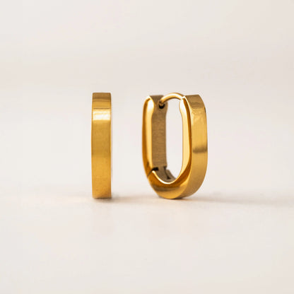 Maya Paperclip Hoops Gold