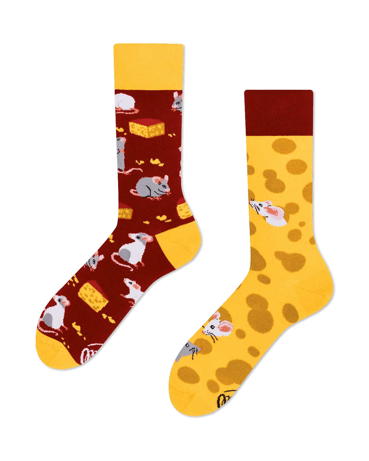 Mouse And Cheese Crew Socks