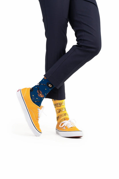 Music Notes Crew Socks