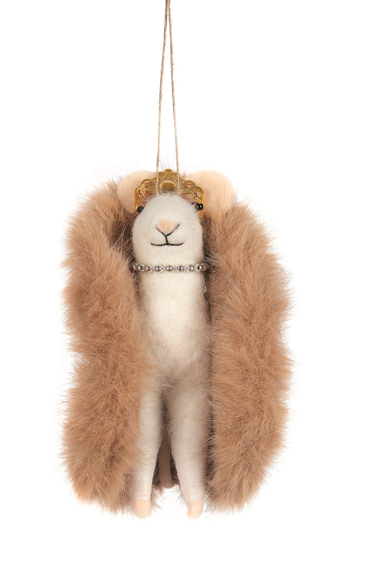 F1 - Diva Mouse in Fur Coat Ornament