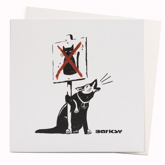 Barksy Art Pun Greeting Card