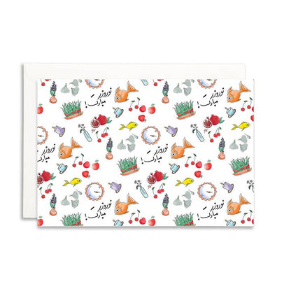 Norooz Cat And Window Persian New Year Card