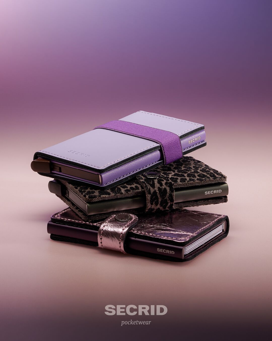 Bandwallet Matte Leather Lilac-Violet