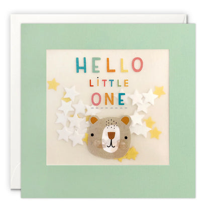 Bear New Baby Card with Paper Confetti