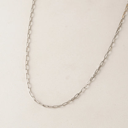 Paperclip Necklace Silver