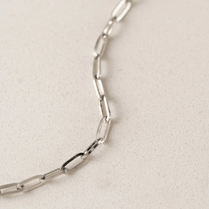Paperclip Necklace Silver