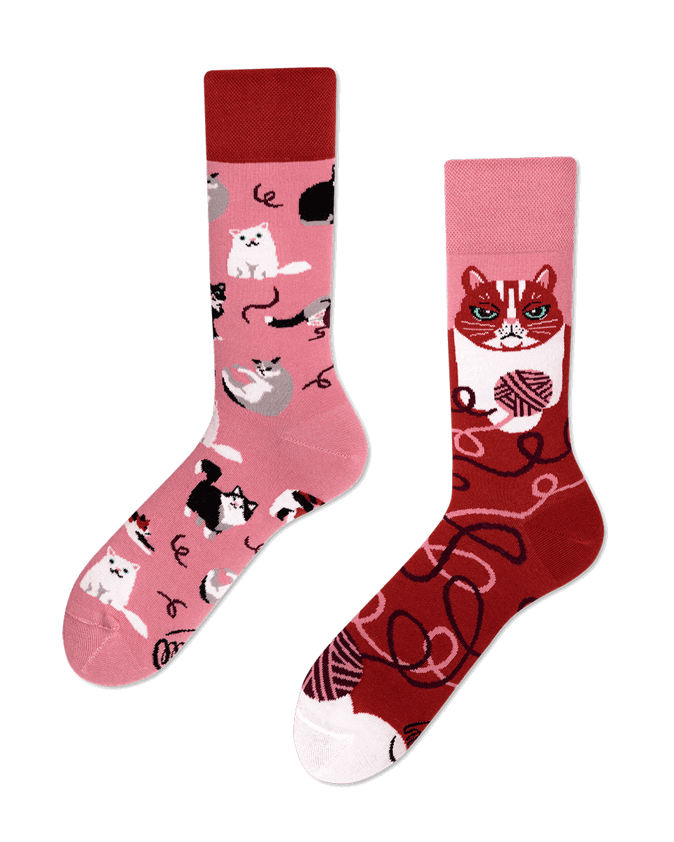 Playful Cat Crew Socks