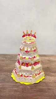 Pop-up 3D Happy Birthday Cake Tower Card