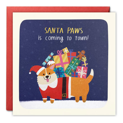 Santa Paws Dog Christmas Card
