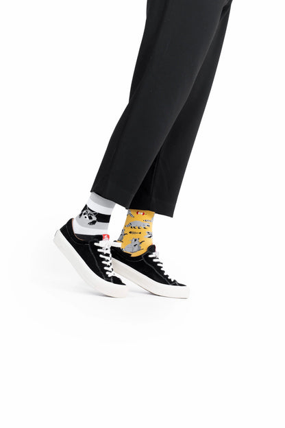 Raccoon Bandit Crew Socks