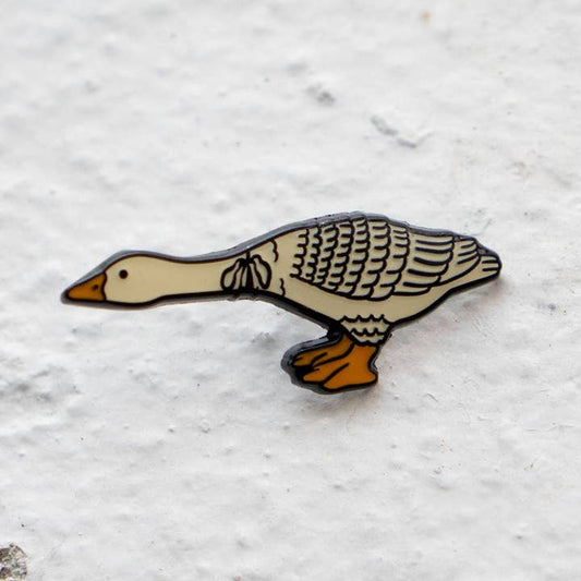 @41 Reaching Cute Goose Enamel Lapel Pin