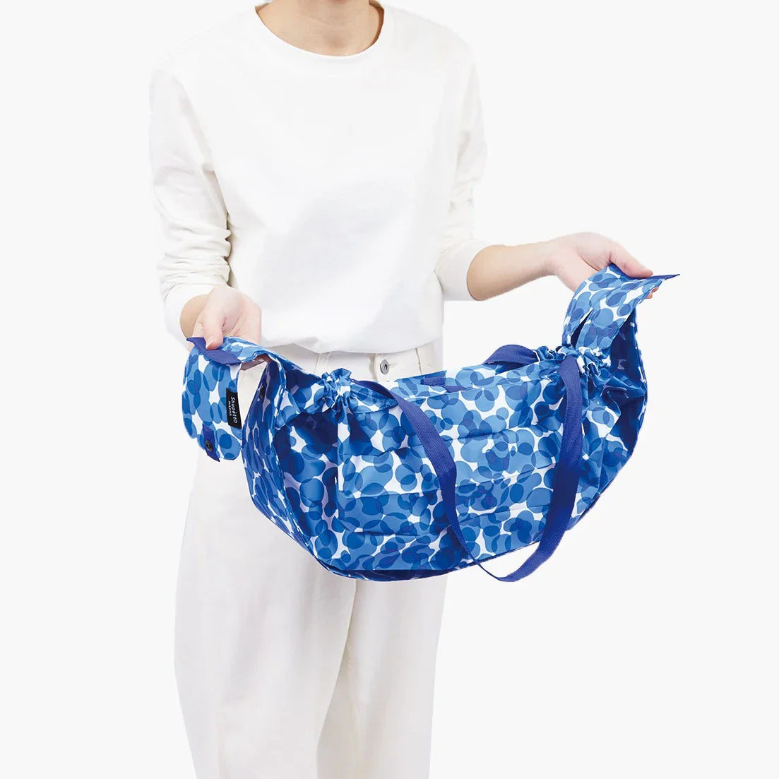 Shupatto Compact Reusable Bag Large Umi Ocean
