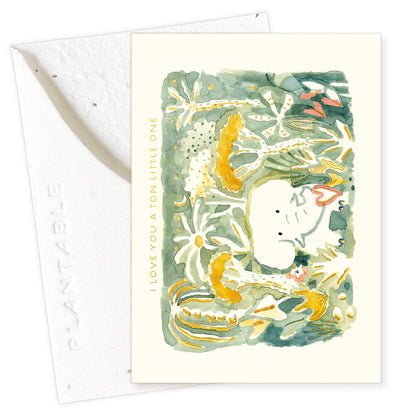 Elephant Love Mini Greeting Card