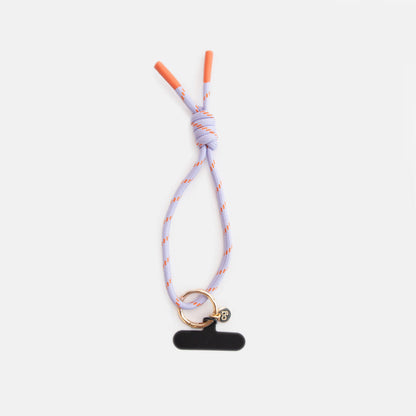 Lilac And Orange Cord Short Phone Strap