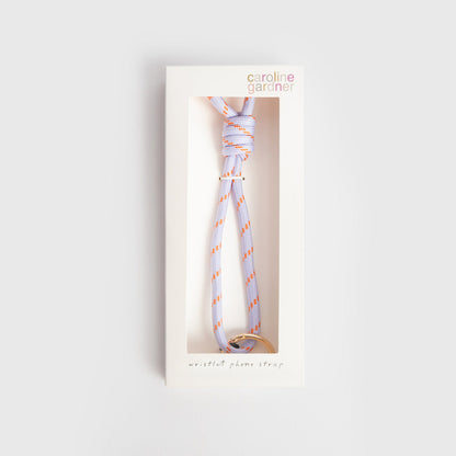 Lilac And Orange Cord Short Phone Strap
