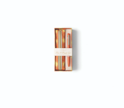Pen & Pouch Set Terracotta Sun