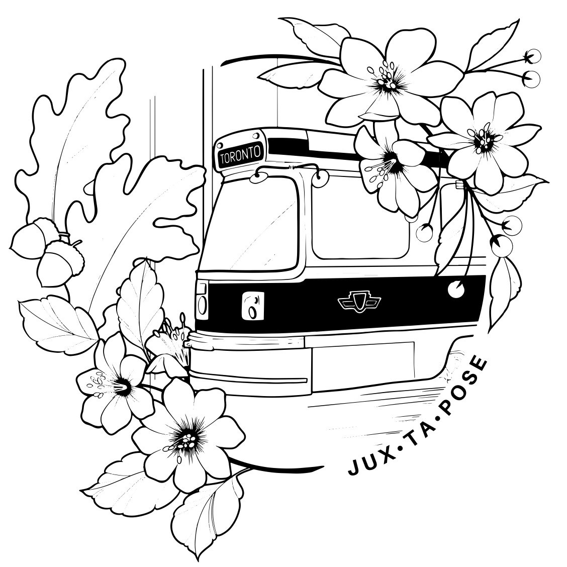Toronto Streetcar Tote Bag - Artist Collaboration Canvas Tote