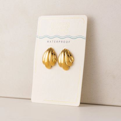Shell Post Earrings Gold