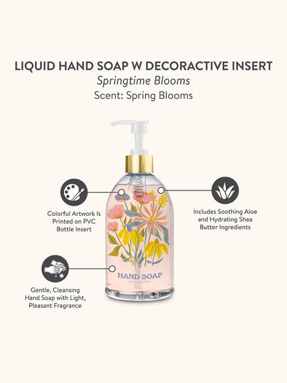 Spring Blooms Liquid Hand Soap Decorative Insert