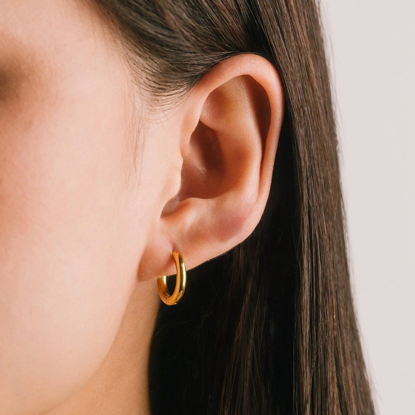 Tube 15mm Hoop Earrings Silver