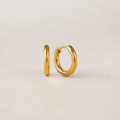 Tube 15mm Hoop Earrings Silver