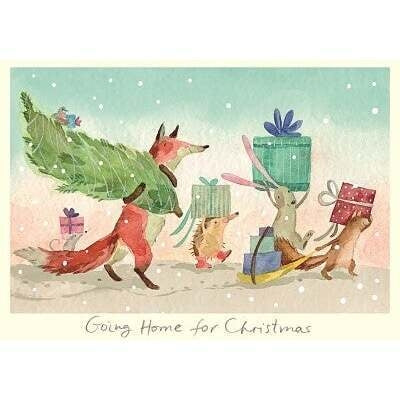 Going Home For Christmas Card