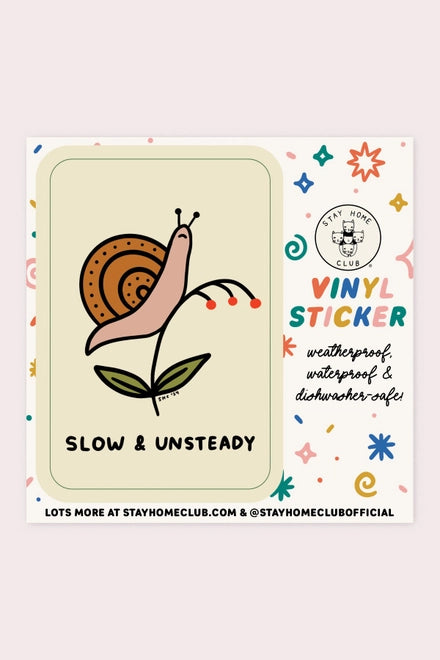 S47 Slow and Unsteady Vinyl Sticker