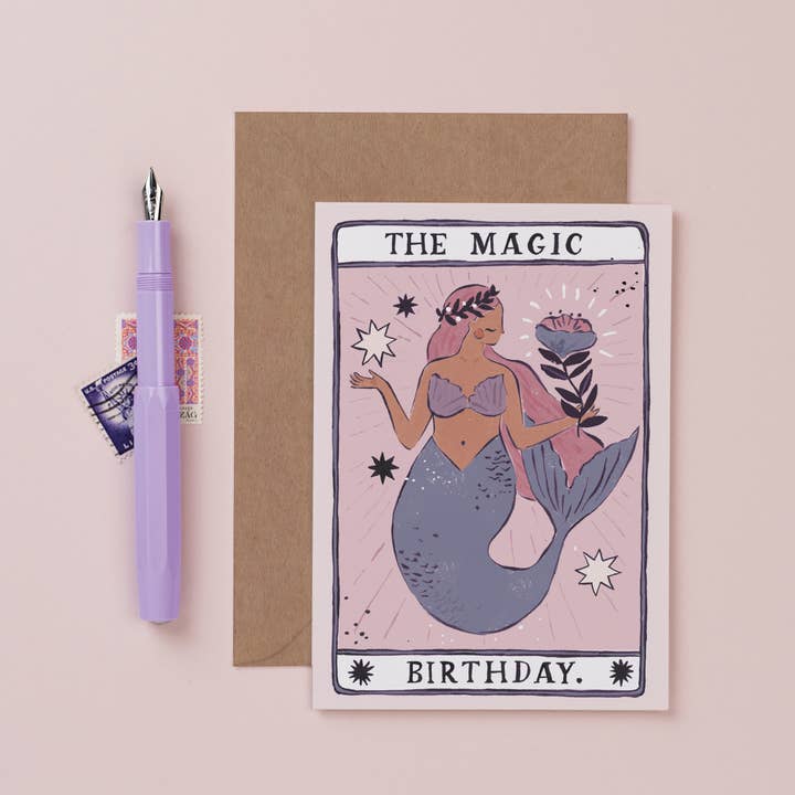 Mermaid Magic Birthday Card