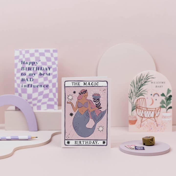 Mermaid Magic Birthday Card
