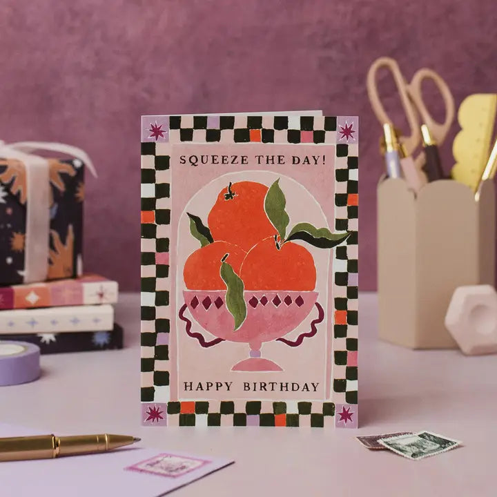 Squeeze The Day Oranges Card