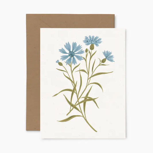 Cornflower Greeting Card
