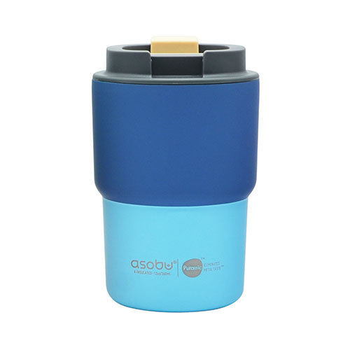 Coffee Express Pastel Blue Short Travel Mug