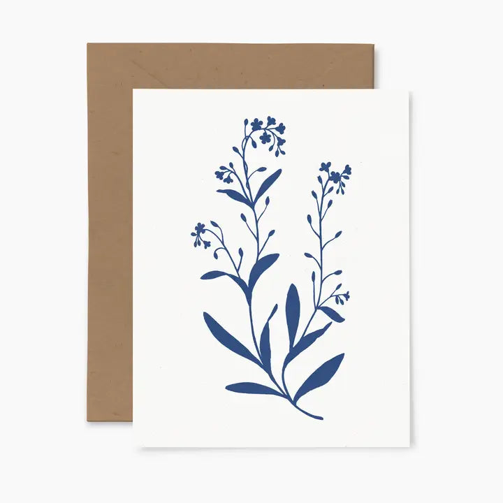 Forget-Me-Not Silhouette Card