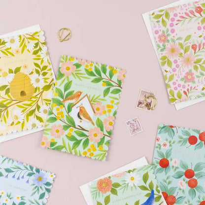 Floral Bee Birthday Card