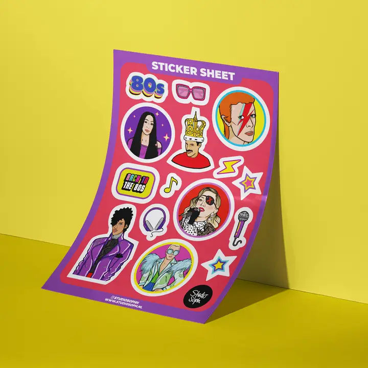 80's Icons Sticker Sheet