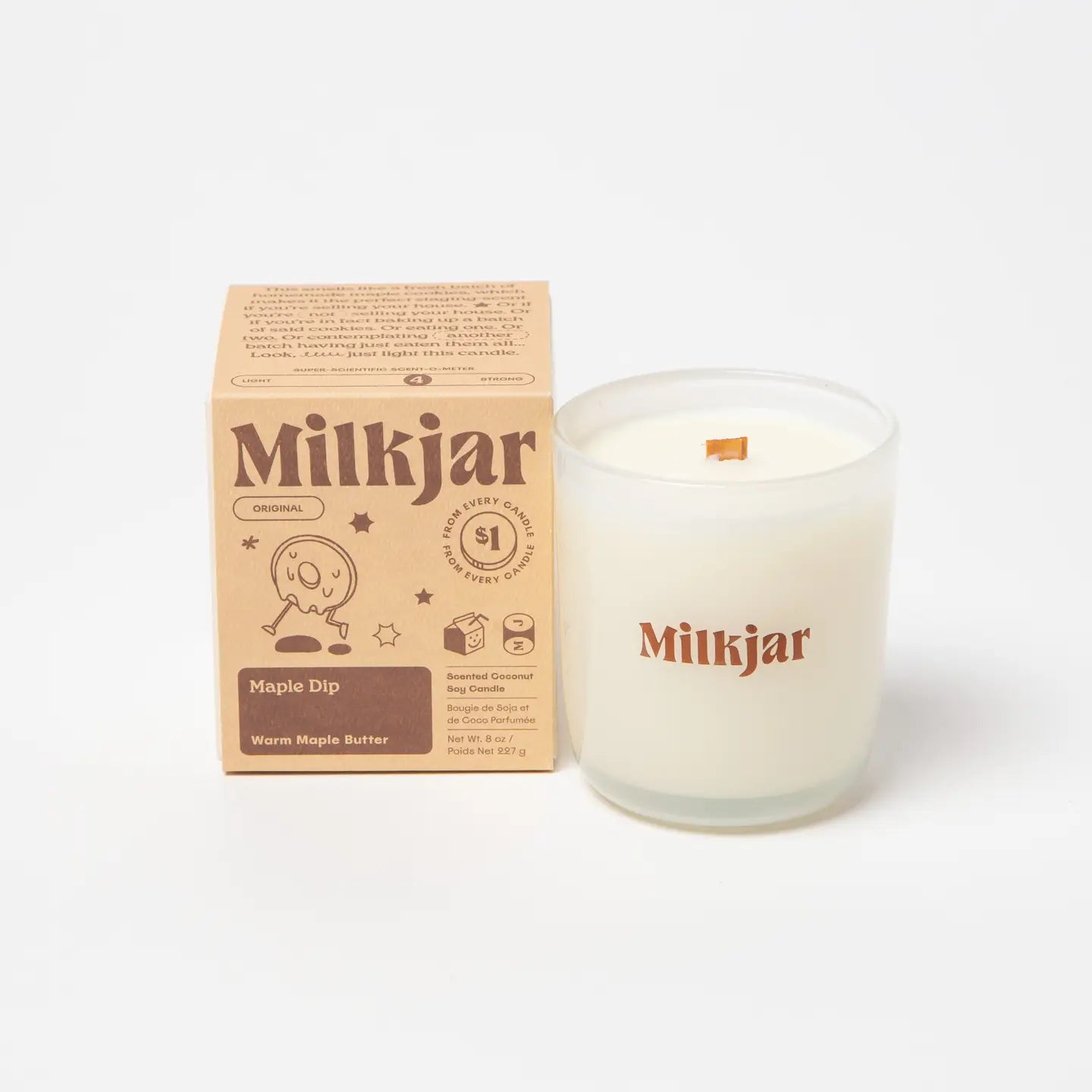 Maple Dip Warm Maple Butter Coconut Soy 8oz Candle