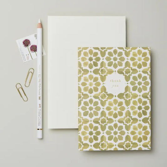Olive Tiles Thank You Card