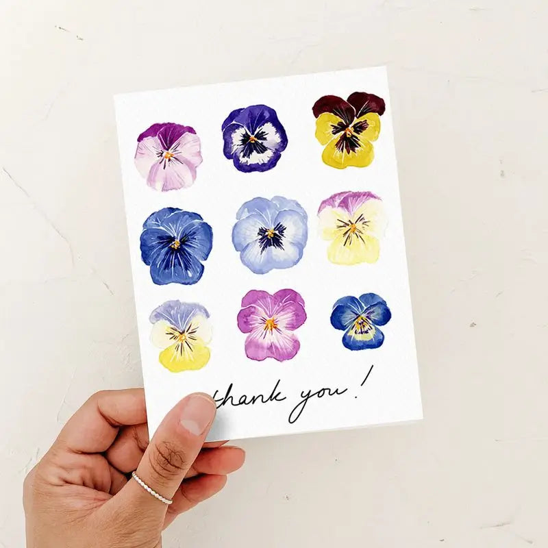Thank You Pansies Flower Card