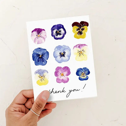 Thank You Pansies Flower Card