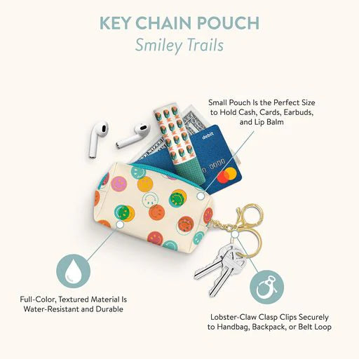 Smiley Trails Keychain Pouch