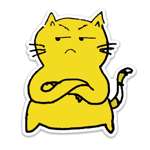 S34 Resentment Cat Vinyl Sticker