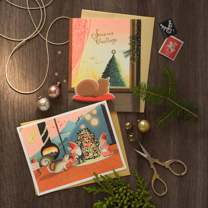 Golden Hour Eve Christmas Greeting Card